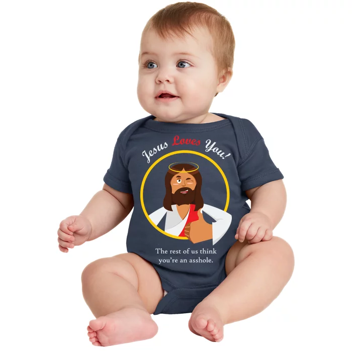 Jesus Loves You Funny Christian Baby Bodysuit