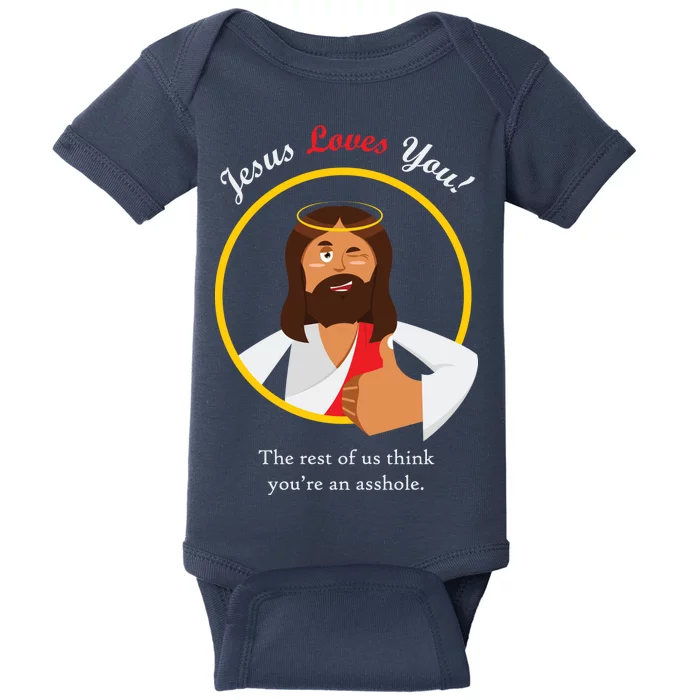 Jesus Loves You Funny Christian Baby Bodysuit