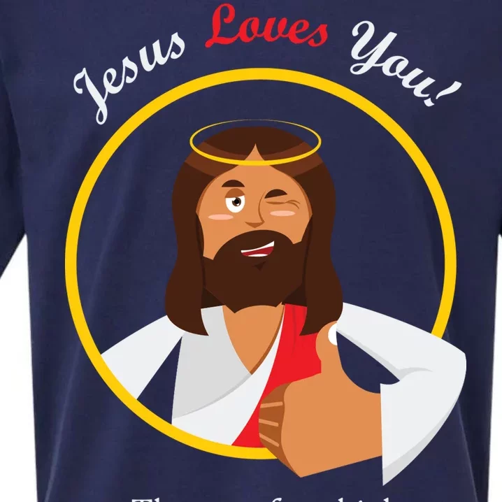 Jesus Loves You Funny Christian Sueded Cloud Jersey T-Shirt