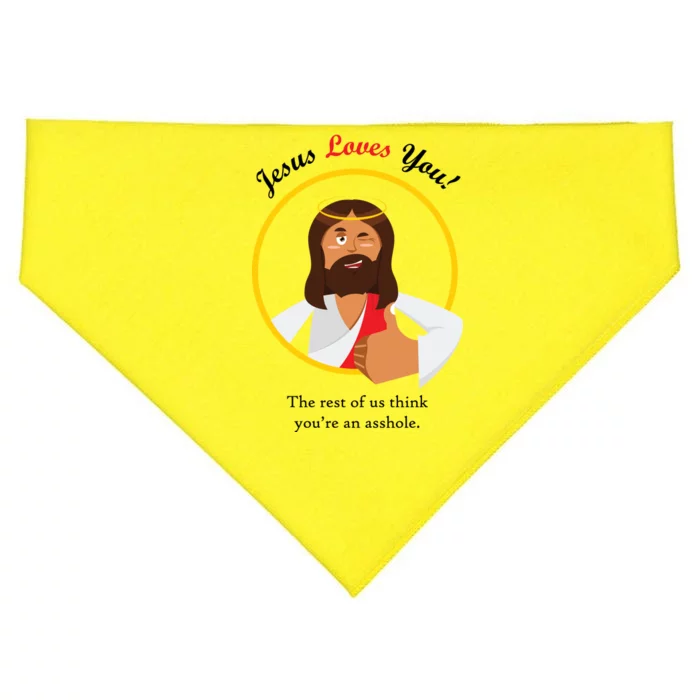 Jesus Loves You Funny Christian USA-Made Doggie Bandana