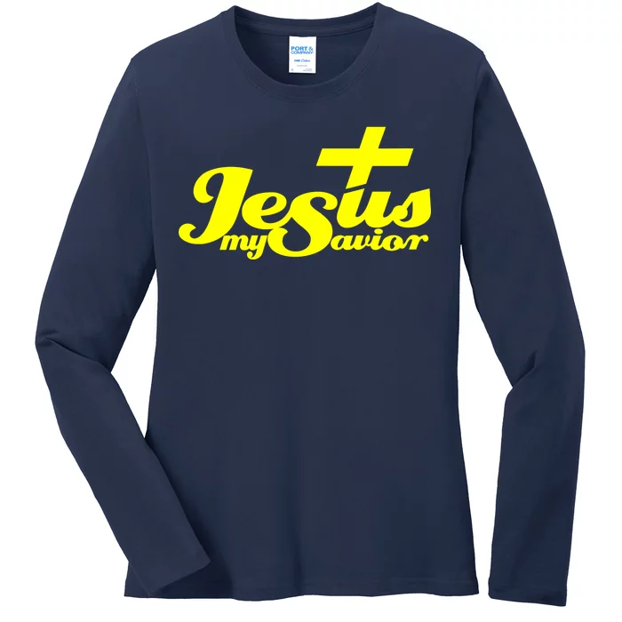 Jesus My Savior Christian Catholic Ladies Long Sleeve Shirt