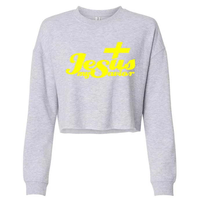 Jesus My Savior Christian Catholic Cropped Pullover Crew