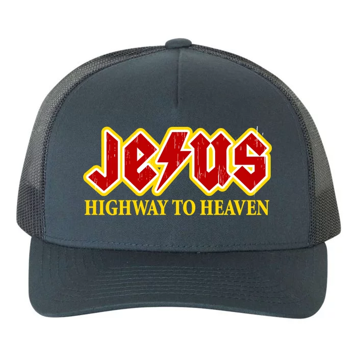 Jesus Rocks Highway To heaven Yupoong Adult 5-Panel Trucker Hat