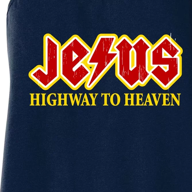 Jesus Rocks Highway To heaven Women's Racerback Tank