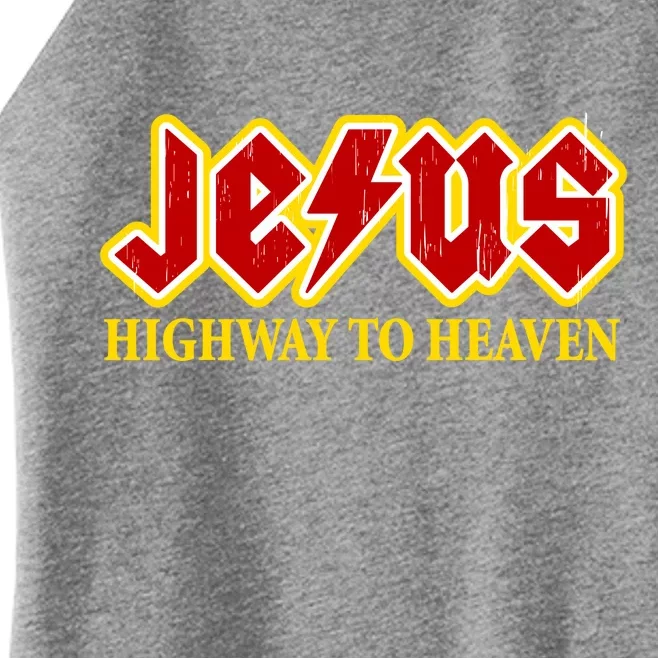 Jesus Rocks Highway To heaven Women’s Perfect Tri Rocker Tank