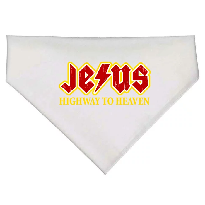 Jesus Rocks Highway To heaven USA-Made Doggie Bandana