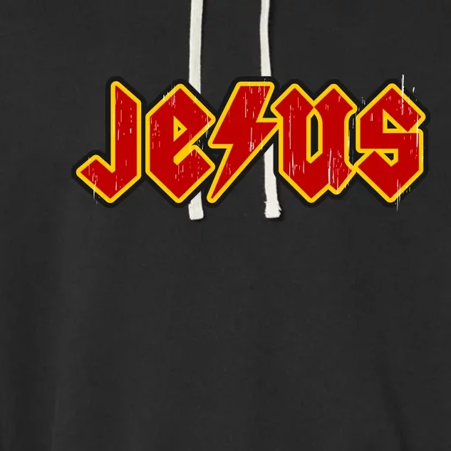 Jesus Rocks Logo Garment-Dyed Fleece Hoodie