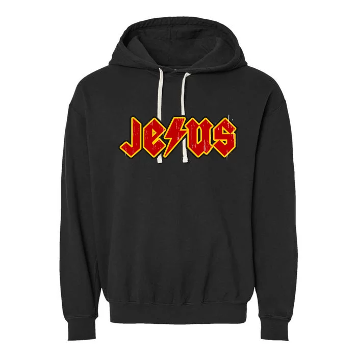 Jesus Rocks Logo Garment-Dyed Fleece Hoodie