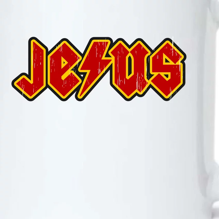 Jesus Rocks Logo Black Color Changing Mug