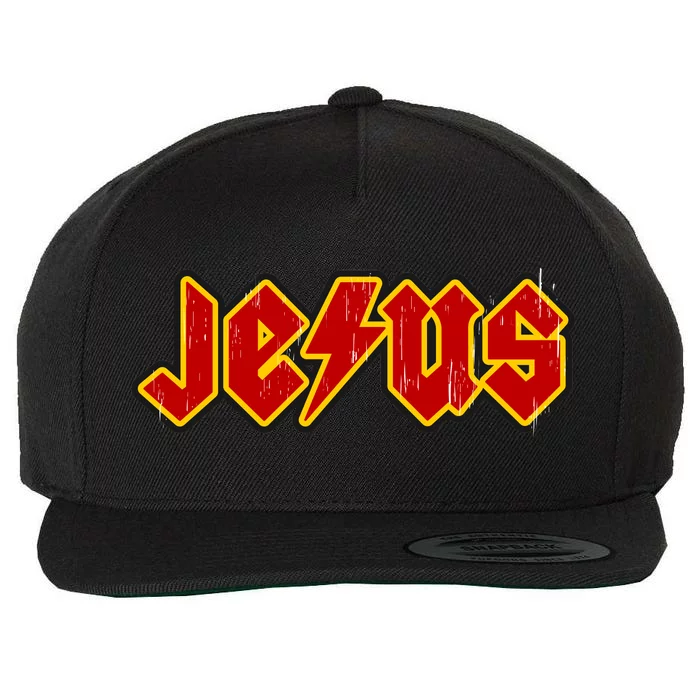 Jesus Rocks Logo Wool Snapback Cap