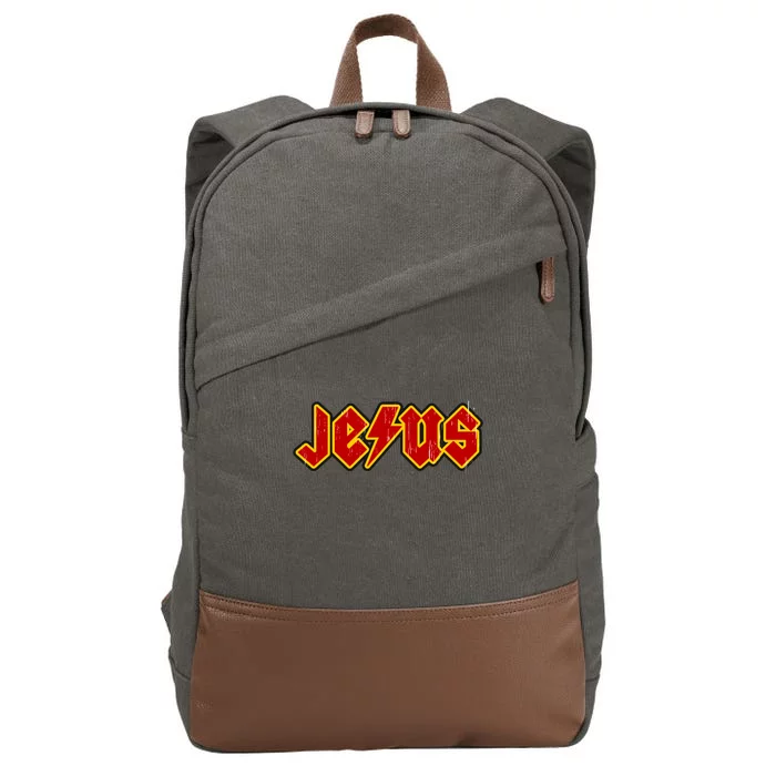 Jesus Rocks Logo Cotton Canvas Backpack