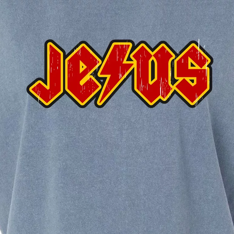 Jesus Rocks Logo Garment-Dyed Women's Muscle Tee