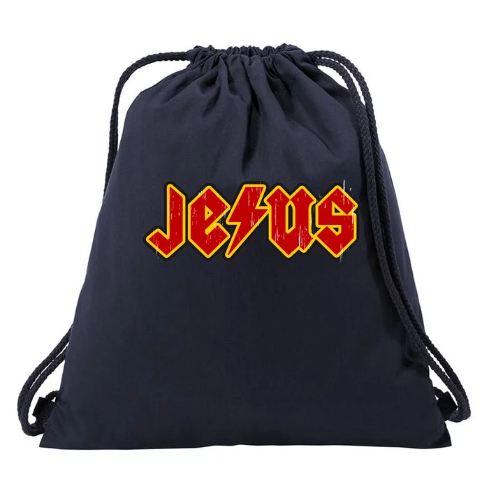 Jesus Rocks Logo Drawstring Bag