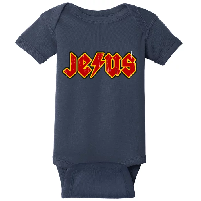 Jesus Rocks Logo Baby Bodysuit