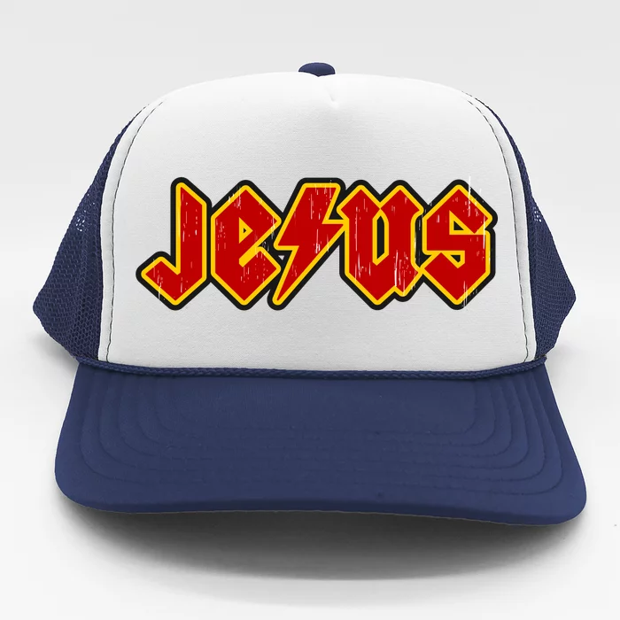 Jesus Rocks Logo Trucker Hat