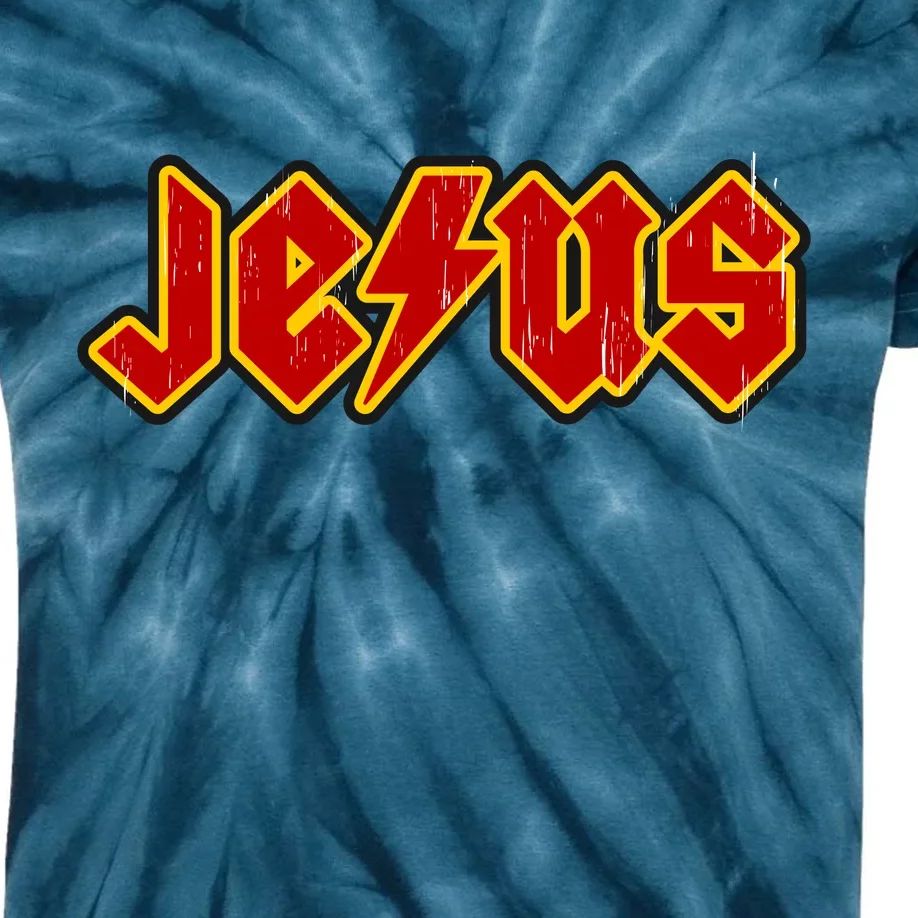 Jesus Rocks Logo Kids Tie-Dye T-Shirt