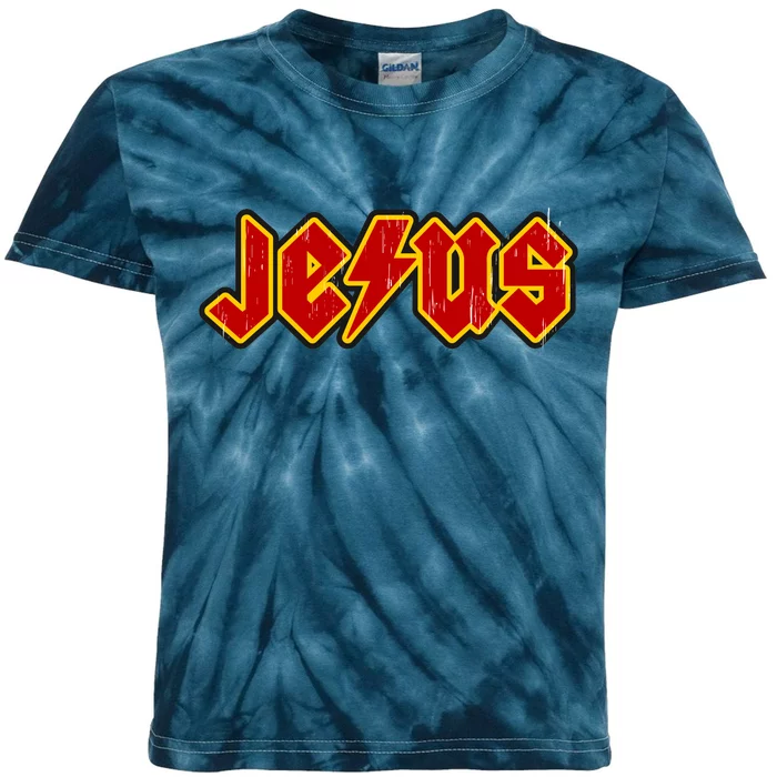 Jesus Rocks Logo Kids Tie-Dye T-Shirt