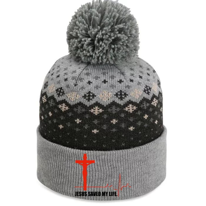 Jesus Saved My Life The Baniff Cuffed Pom Beanie