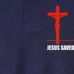 Jesus Saved My Life Softstyle Adult Sport Polo