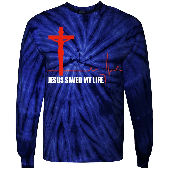 Jesus Saved My Life Tie-Dye Long Sleeve Shirt