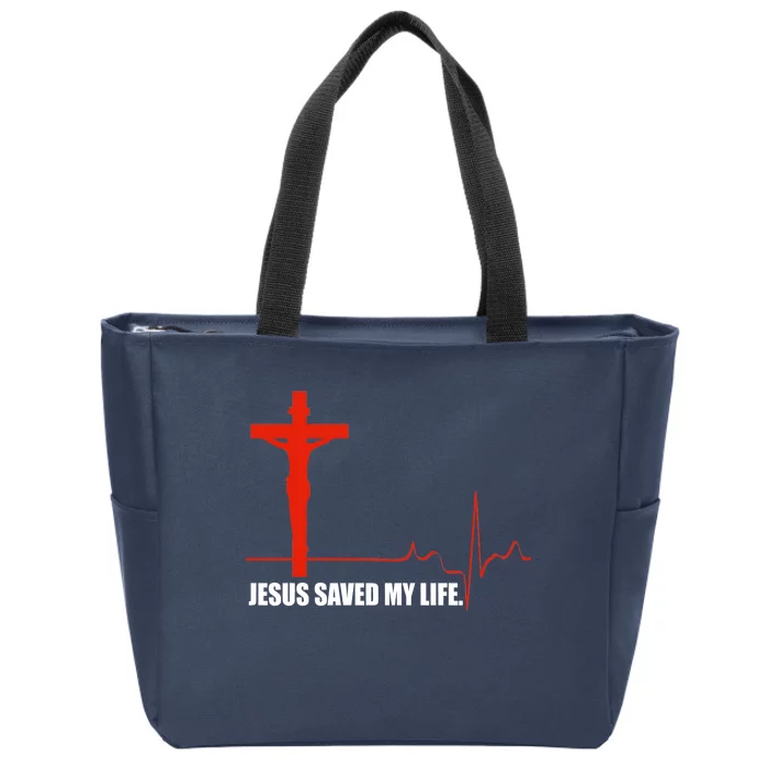 Jesus Saved My Life Zip Tote Bag