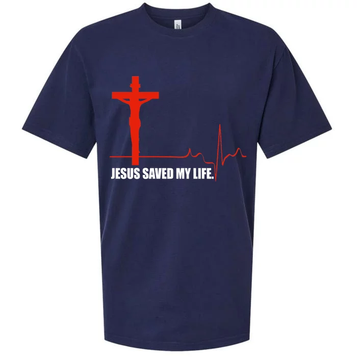 Jesus Saved My Life Sueded Cloud Jersey T-Shirt