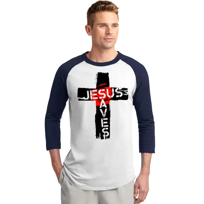 Jesus Saves Baseball Sleeve Shirt