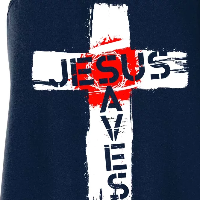 Jesus Saves Women's Racerback Tank