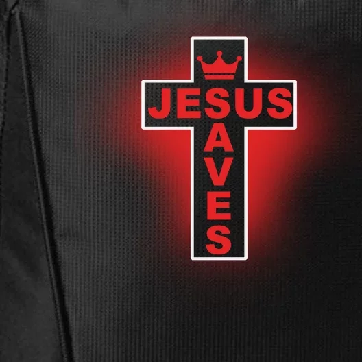 Jesus Saves Christian Faith Cross City Backpack