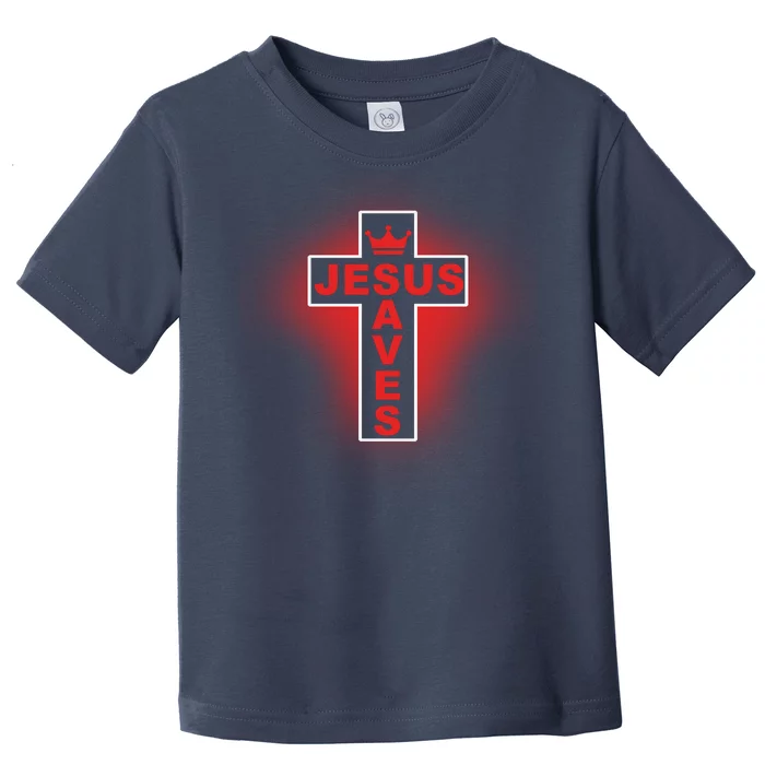 Jesus Saves Christian Faith Cross Toddler T-Shirt