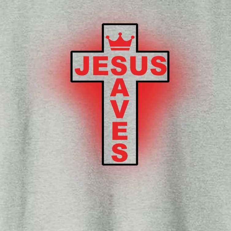 Jesus Saves Christian Faith Cross Women's Crop Top Tee