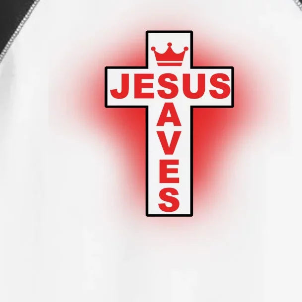 Jesus Saves Christian Faith Cross Toddler Fine Jersey T-Shirt