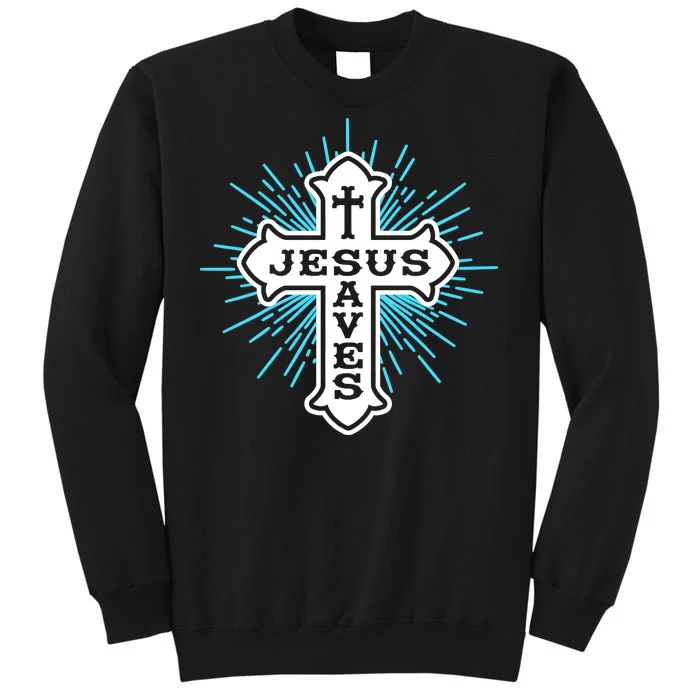 Jesus Saves Cross Tall Sweatshirt