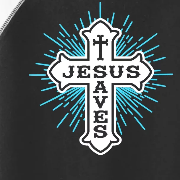 Jesus Saves Cross Toddler Fine Jersey T-Shirt