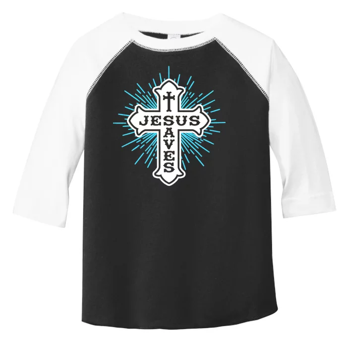 Jesus Saves Cross Toddler Fine Jersey T-Shirt