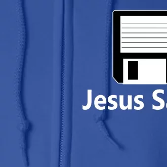 Jesus Saves Floppy Disk Full Zip Hoodie