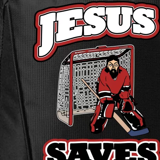 Jesus Saves Hockey Goalie City Backpack