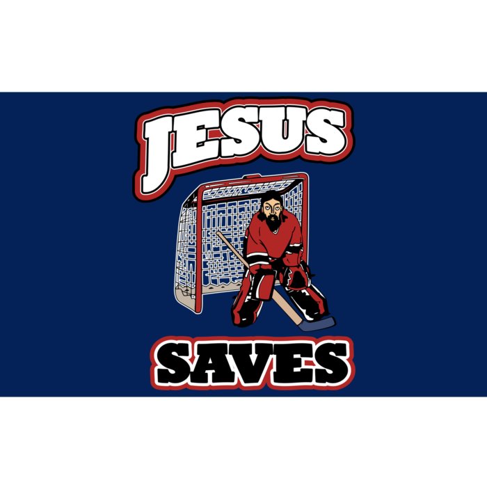 Jesus Saves Hockey Goalie Bumper Sticker