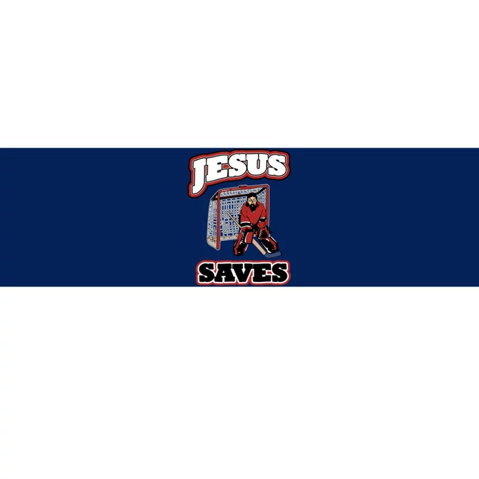 Jesus Saves Hockey Goalie Bumper Sticker