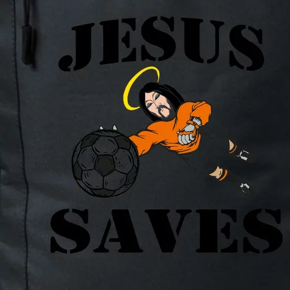 Jesus Saves Soccer Goalie Daily Commute Backpack