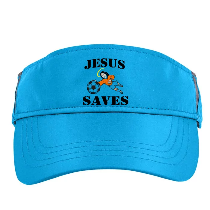 Jesus Saves Soccer Goalie Adult Drive Performance Visor