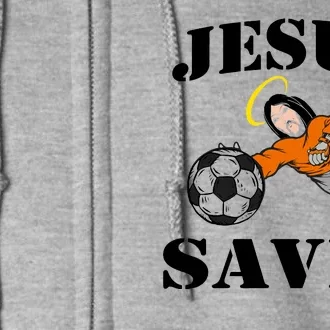 Jesus Saves Soccer Goalie Full Zip Hoodie