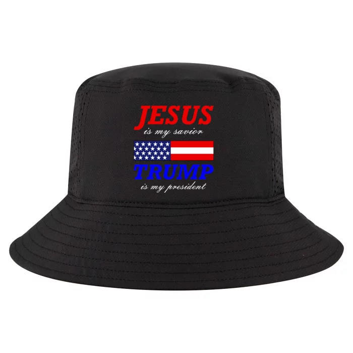 Jesus Savior Trump President Cool Comfort Performance Bucket Hat