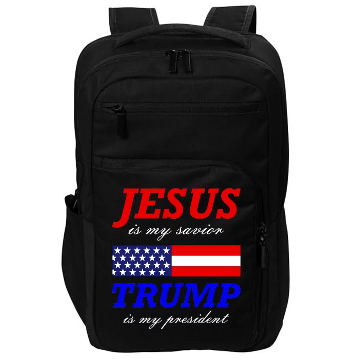 Jesus Savior Trump President Impact Tech Backpack