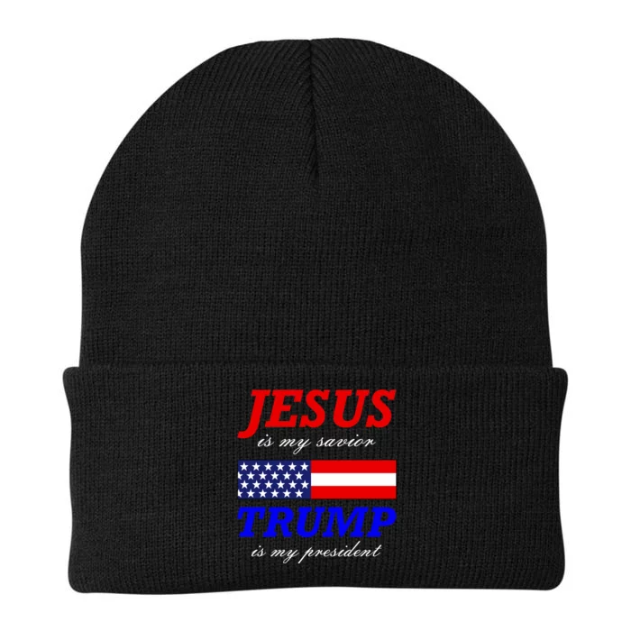 Jesus Savior Trump President Knit Cap Winter Beanie