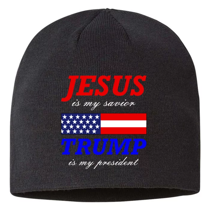 Jesus Savior Trump President 8 1/2in Sustainable Knit Beanie