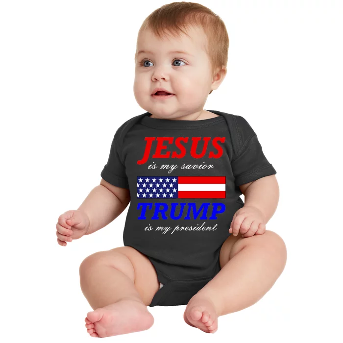 Jesus Savior Trump President Baby Bodysuit