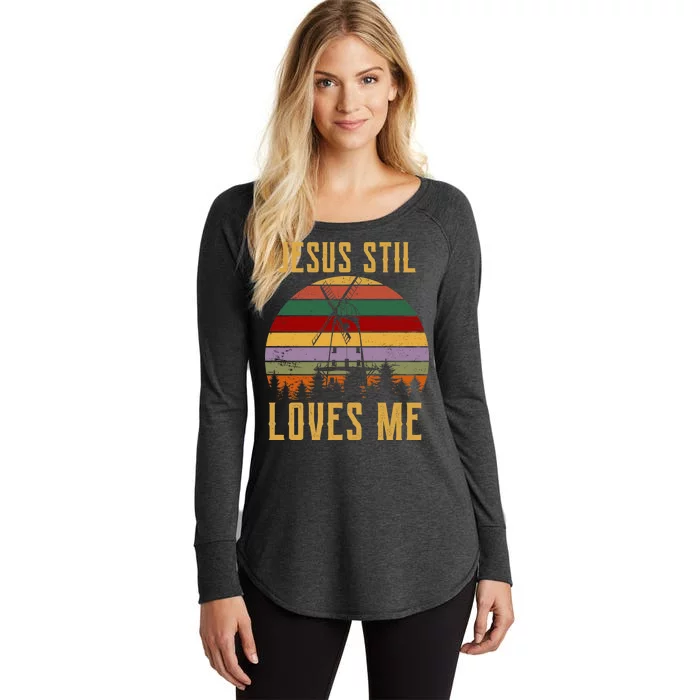 Jesus Still Loves Me Vintage Windmill Women's Perfect Tri Tunic Long Sleeve Shirt