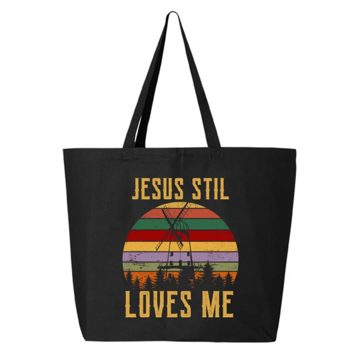 Jesus Still Loves Me Vintage Windmill 25L Jumbo Tote