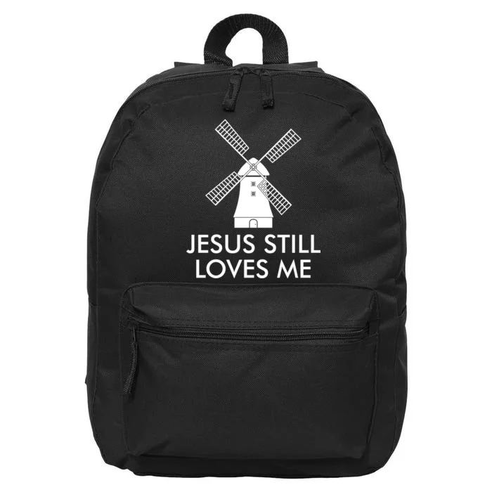 Jesus Still Loves Me Windmill Christian 16 in Basic Backpack